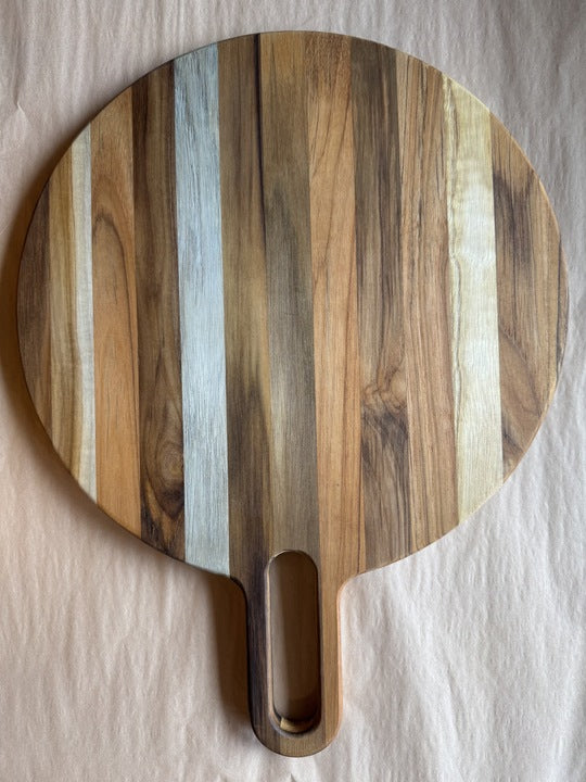 Lagom 13x14 Round Large-Handled Serving Board