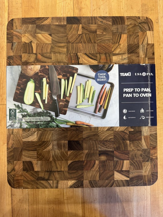End Grain 12x11 Prep-To-Quarter Sheet Pan & Board