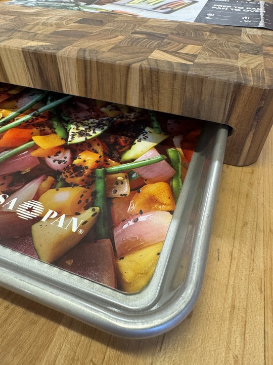 End Grain 12x11 Prep-To-Quarter Sheet Pan & Board