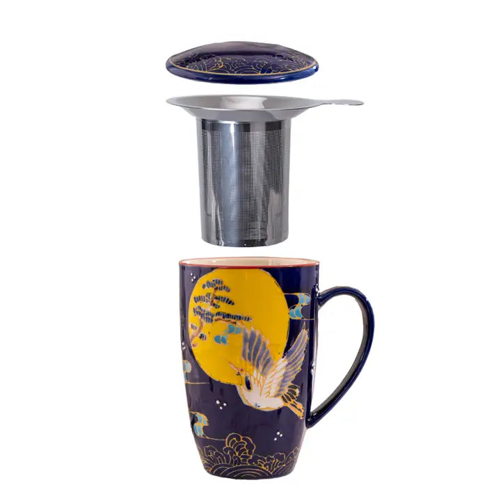 Japanese Crane 15oz Tea Infuser Mug