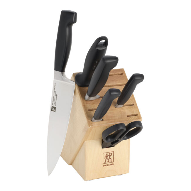 Four Star, 7 Piece Knife Block Set, Natural