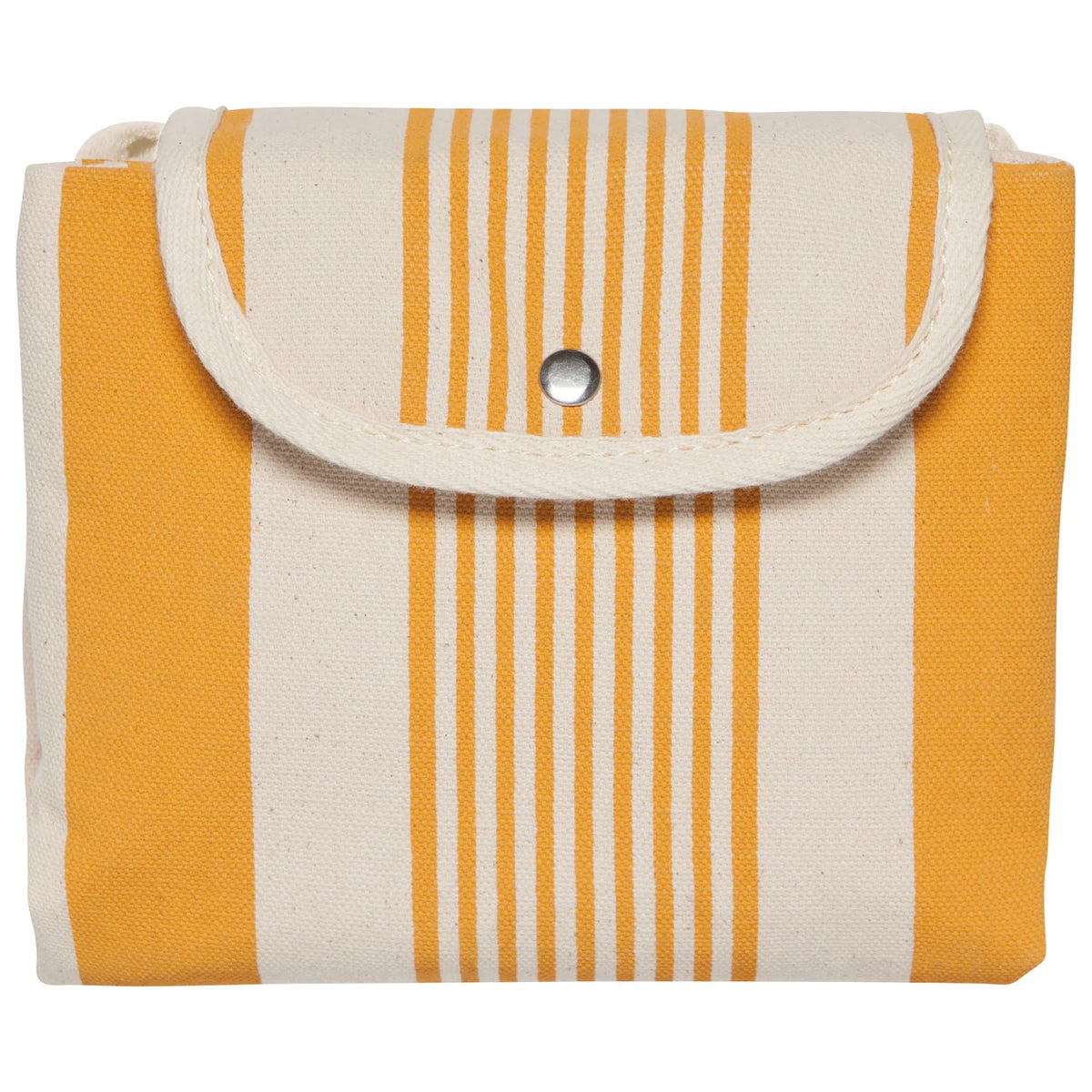 Ochre Striped Fold-Up Fresh Tote