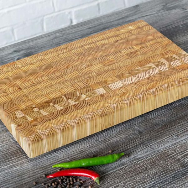 Small Premium Board 17.75" x 11" x 1.5" Larch Wood