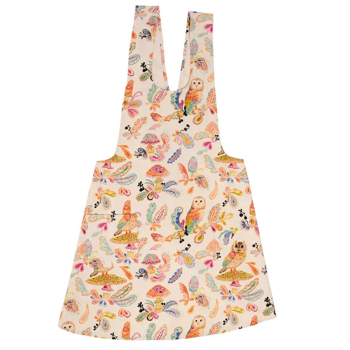 Paisley Owl Forest Pinafore Apron
