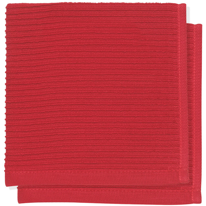 S/2 Dishcloth Red Ripple