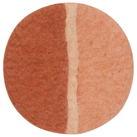 6" Sienna Felted Wool Trivet
