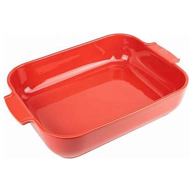14.25" Rectangular Red Ceramic Baking Dish