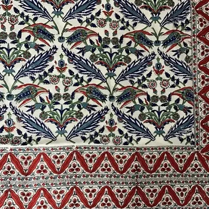 Tablecloth 85" Round Blue Victoria & Albert