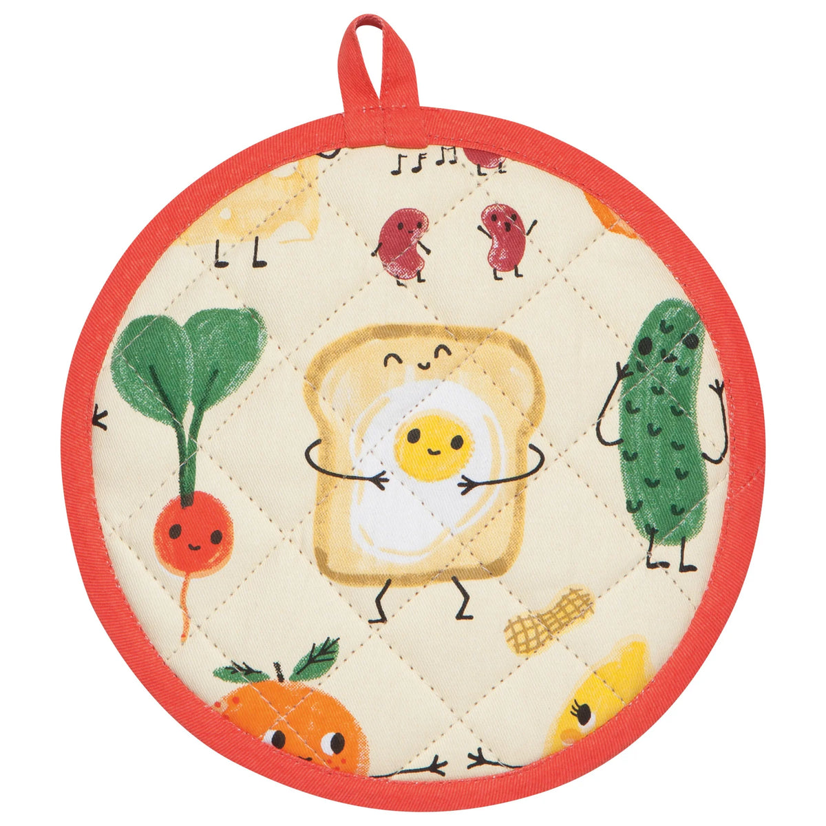 Funny Food Round Potholder